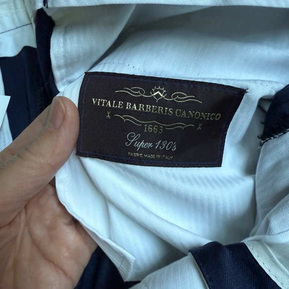 Suit Supply Men's Navy Dress Pants Brescia - Picture 4 of 5